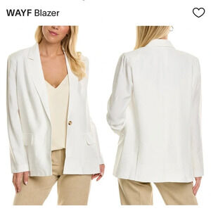 Wayf ONE-BUTTON BLAZER IN IVORY Size 1X